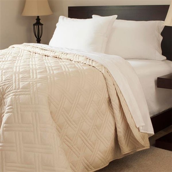 Bedford Homes Bedford Homes 66A-25870 Solid Color Bed Quilt - Full & Queen Size - Ivory 66A-25870